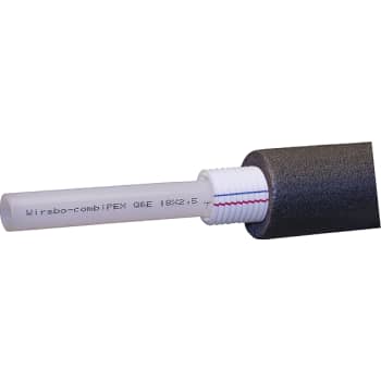 Uponor Combi Pipe RIR isoleret i rulle hvid/grå 16x2,0 25/20 48x10 50m