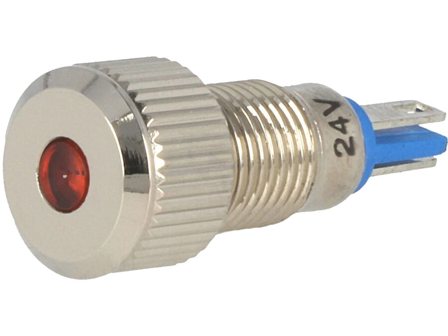 LED panel kontrollampe - 24V, IP67, Orange (Ø8mm hul)