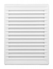 Rektangulær ventilationsrist - 140x210mm kanal, Hvid