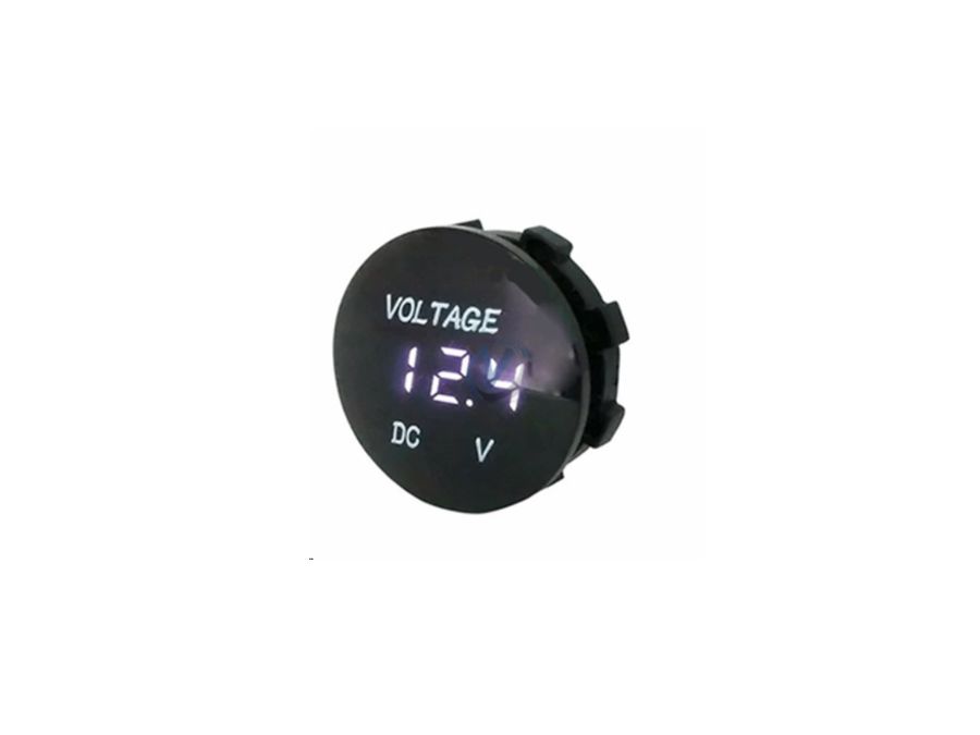 5-48V bil-batteri panel-voltmeter - Hvid LED