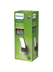 PHILIPS Splay væglampe 12W LED 2700K IP44 IR sensor Antracit
