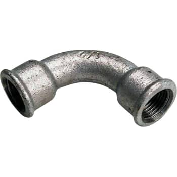 1/2" Galvaniseret bøjning 90° muffe/muffe