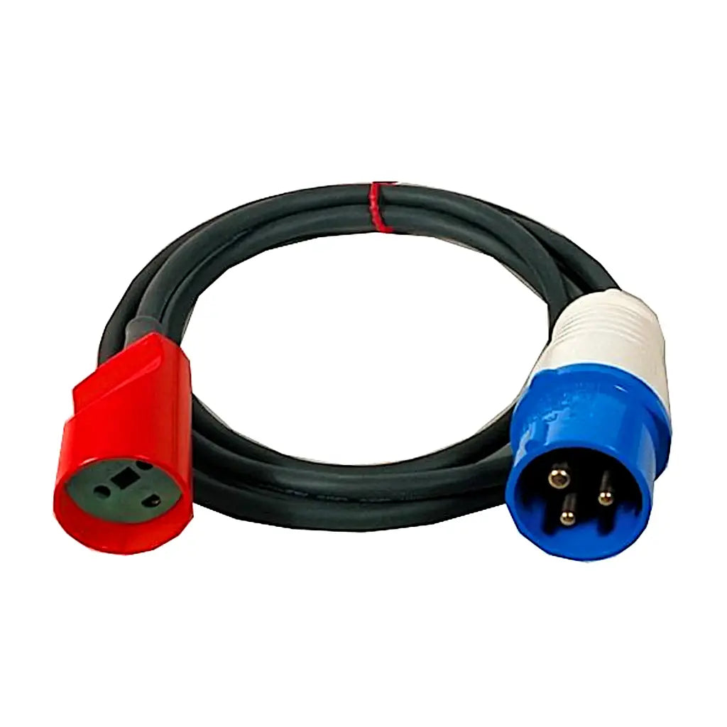 Adapterkabel PA102, 16A 230V CEE/DK stik, 1M