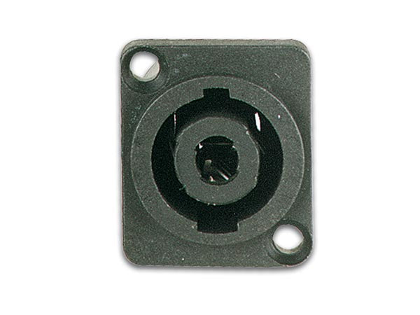 Speakon - 4pol han højttalerfatning t. kabinet (rektang.)