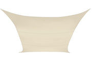 Kvadratisk solsejl - 3,6 x 3,6m CREMEHVID