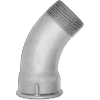 1/2" Sort bøjning 45° muffe/nippel