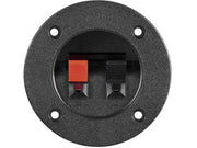 Højttaler klemmeterminal - 2 x klemme, Rund (Ø75mm)