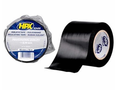 Isolerbånd - 50mm x 10m, SORT (1 rl.)