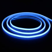 5 meter vandtæt Lyseblå Neon COB strip - 230V, IP67, 288 LED, 11,5W/m, kan klippes hver 10cm.
