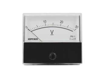 Analog spændings-panelmeter - 30Vdc (70x60mm)