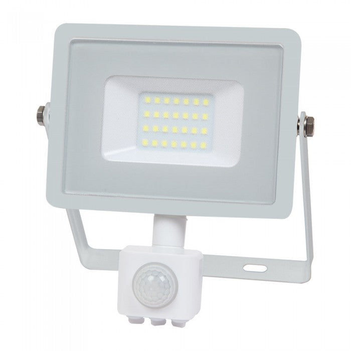 20W LED  projektør m. sensor, 4000K