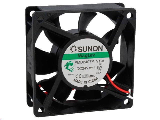 DC blæser - 70x70x25mm 24Vdc / 4,8W Vapo, 2 ledn.