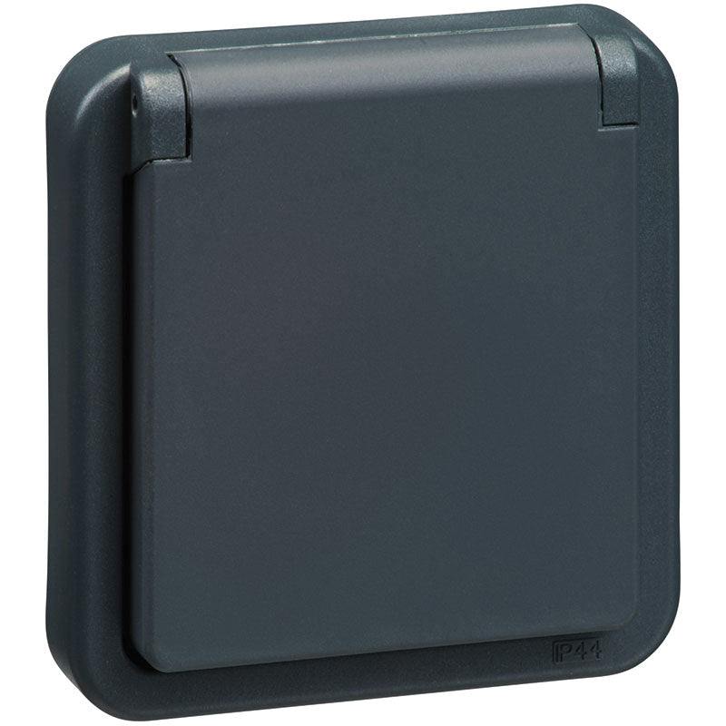 LK Opus 74 stikkontakt med jord - antracit