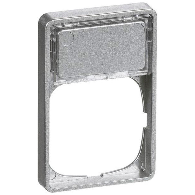 LK Fuga ramme Baseline 50 1½m m. tekstfelt - stålmetallic