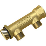 3/4" fordelerrør 2 afgange 1/2" Centerafstand¨50