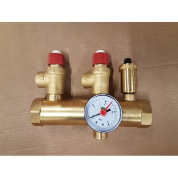 5/4” samlesæt, med 4,0 bar sikkerhedsventil