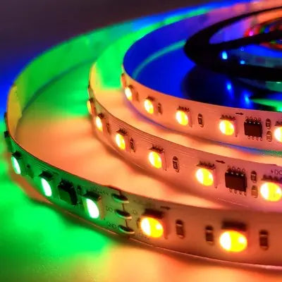 RGBIC+WW LED-strip - 16W/m, 5m, IP20, 60 LED pr. meter, 24V