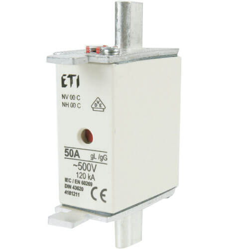 Sikring NH 00 63A 500V gL/gG