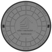 Ulefos 600 mm dæksel m/påstøbt pakning/fjederlås, SK