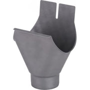 VMZINC ekspansionstudstkt. halvrund rende, ZINC NATUR 280/76 mm