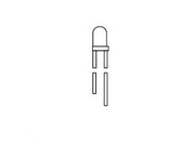 3mm LED - Rund, RØD diffus (20mcd 40°)