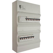 Færdigmonteret gruppetavle - HPFI - 1x16A 3P+N, 1x13A 3P+N, 4x13A 1P+N - Grå