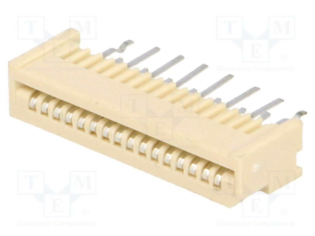 FFC (PFC) Flexkabel konnektor - 16pol, NON-ZIF, THT(1,25mm)