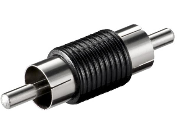 RCA(phono) han til RCA(phono) han - Sort, plast
