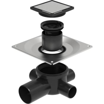 UNIDRAIN Sampak1 HighLine Custom kvadratisk afløb Custom 10x10mm