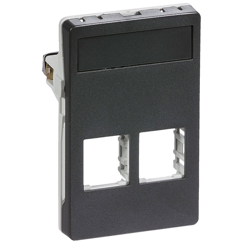 LK Fuga dataudtag til 2xActassi konnektor 1½m - koksgrå