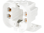 G24q-3/G24q-4 fatning m. flanger for skruemont.