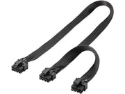 PCIe strømforsyningskabel - 8-Pin han til Dual 6+2 han