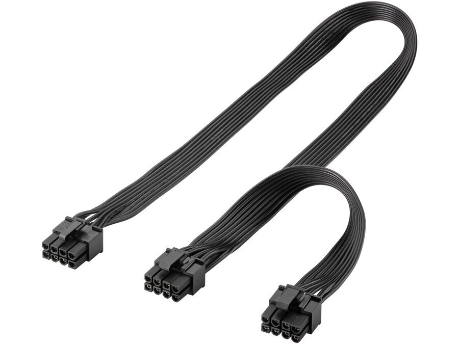 PCIe strømforsyningskabel - 8-Pin han til Dual 6+2 han