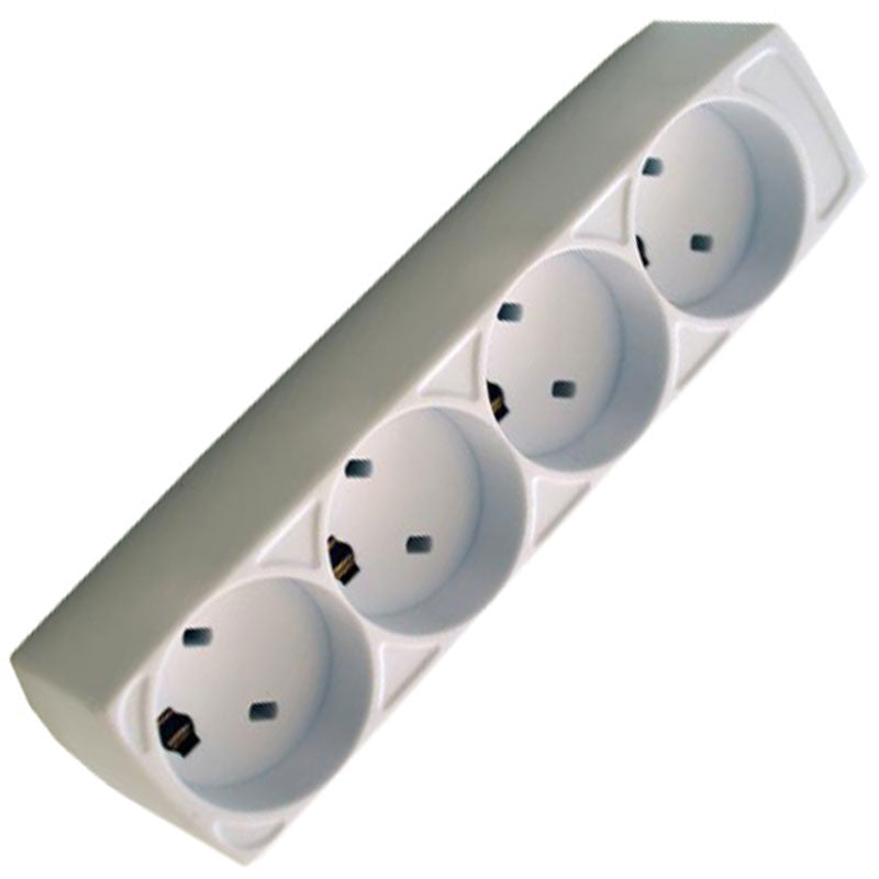 EDB stikdåse 4-vejs med jord hvid