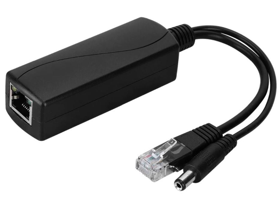 PoE splitter til IP kamera - 48V POE > 12V/2A 5,5x2,1mm DC