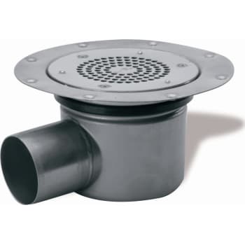 ACO 75 mm afløbsskål til vinyl, uden studs, vandret