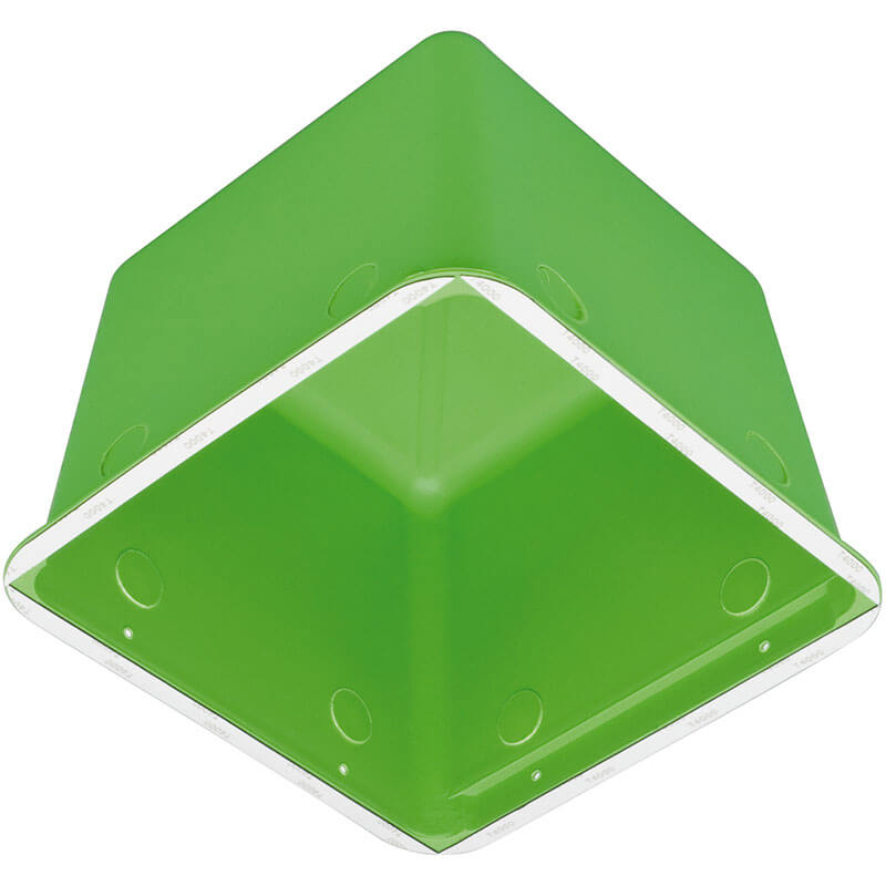 Downlight box plast Grøn 197x197x150