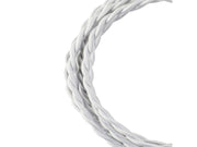 Stofledning - 2 x 0,75mm², Snoet, HVID (3m)