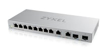 ZYXEL XGS1210-12, 8 Ports Gigabit Switch  +2 stk. 2.5G porte & 2 stk. SFP+ 10G fiber porte
