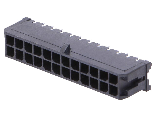 Ledning-til-print fatning, Micro-Fit 3.0 - 2x12pol (3mm)