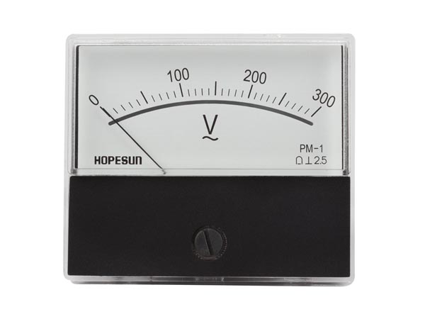Analog spændings-panelmeter - 300VAC (70x60mm)