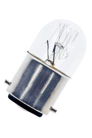 Glødepære - 240V / 15W, Klar, B22d sokkel (Ø22x50mm)