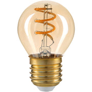 3W LED pære - Kultråd, røget glas, G45, E27, 230V, erstatning for 20W, RA80