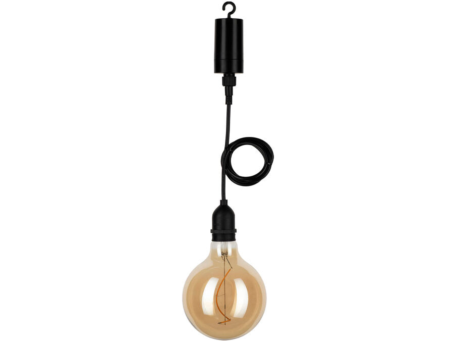 Pendant m. batteriforsynet G125 (2200K) LED pære - 1m (IP44)