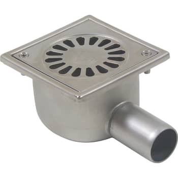 Altanafløb square 100x100-m skruelås, ikke til indbyg.vandlås