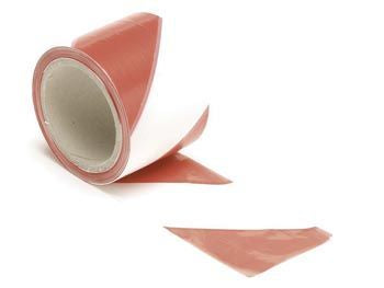 Advarselsbånd - Rød/hvid, 80mm x 250M