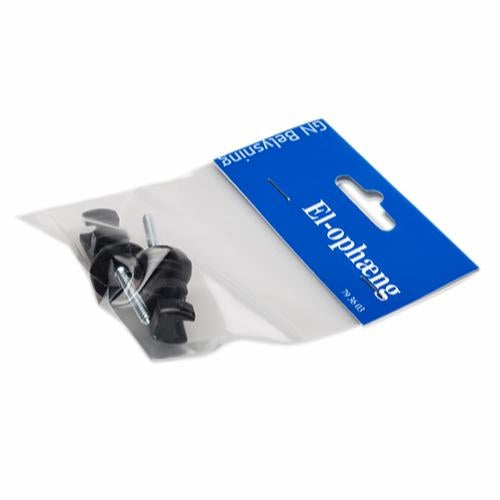 El-ophæng m/skrue sort 2 stk.