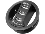 USB 2.0 HUB - 3 porte, bordmontage (60mm)
