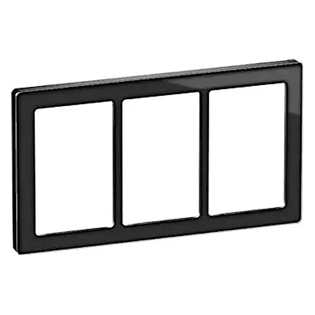 LK Fuga ramme PURE 66 glas 3x1½m - sort