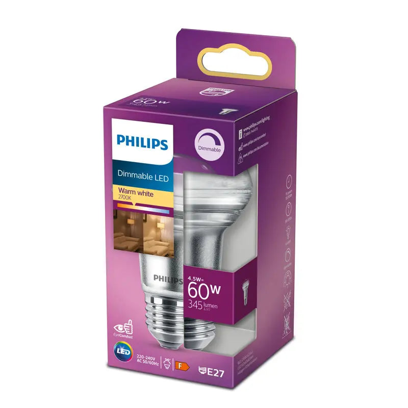 Philips LED DIM 4,5W (60W) E27 2700K 345lm Spot